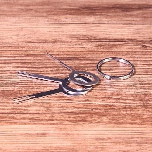 3Pcs Silver Car Terminal Wiring Connector Pin Release Extractor Puller Removal Tool For VW Audi Ford Mazda BMW Honda Benz