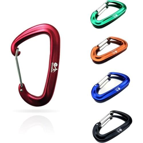 4PCS/Set Aviation Aluminum D Shape Carabiner 12KN Hammock Safety Clasp Climbing Buckle