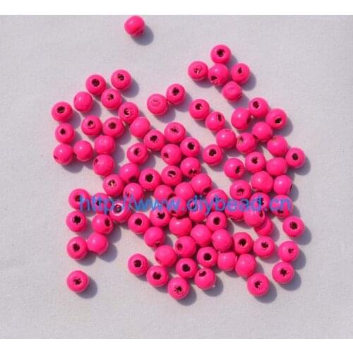 500 pieces/lot DIY fashion jewelry beads,jewelry accessory,cartoon wooden beads,round beads rose color