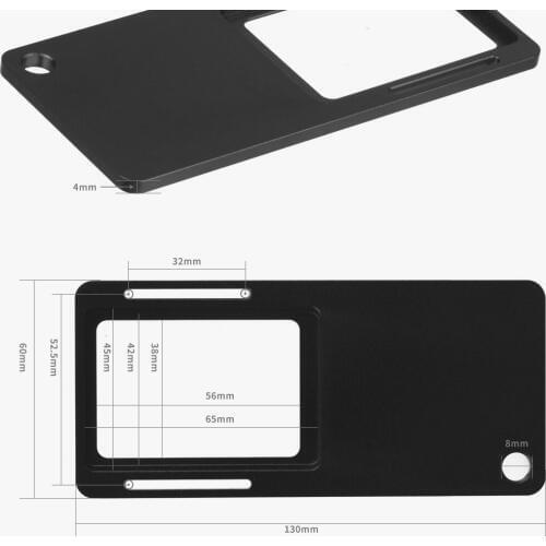 Aluminum Handle gimbal Camera Mount Adapter Switch Plate Board for Gopro Hero 7 6 5 4 yi for EKEN for DJI OSMO zhiyun Stabili