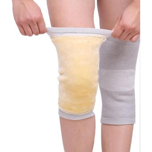 Bamboo Charcoal Knee Pads Plus Velvet Qutdoor Riding Sports Men And Women Cold Warm Leggings