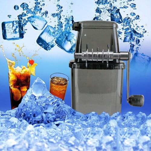 Household Multifunctional Small Hand crank ice crusher Transparent Manual Ice Crusher And Ice Shaver Hand-cranked Ice Maker