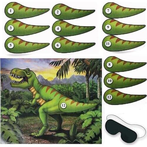 Pin The Tail On The Dinosaur Game Dinosaur Party Supplies Dino Poster Fun Activities Birthday Games for Kids
