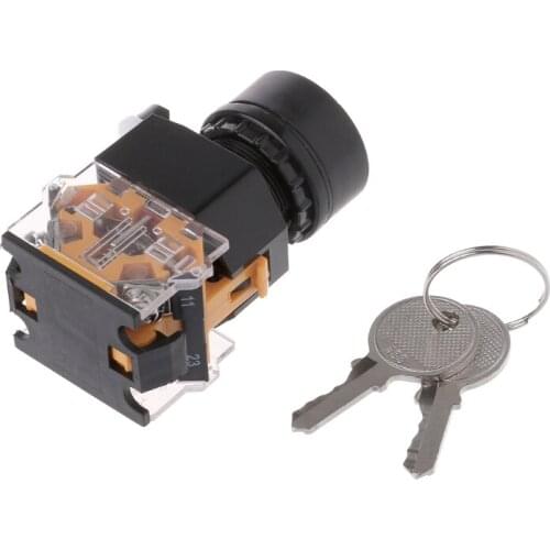 Key Switch ON/OFF Lock LAY38 3 Gears Key Switch 22MM Electronic With Keys