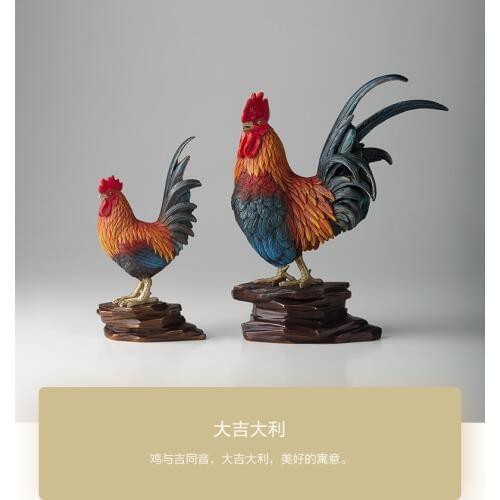 Limited Edition 2020 TOP Master art Collection Good luck propitious Animal Fortune Cock color brass ART Mascot HOME office shop