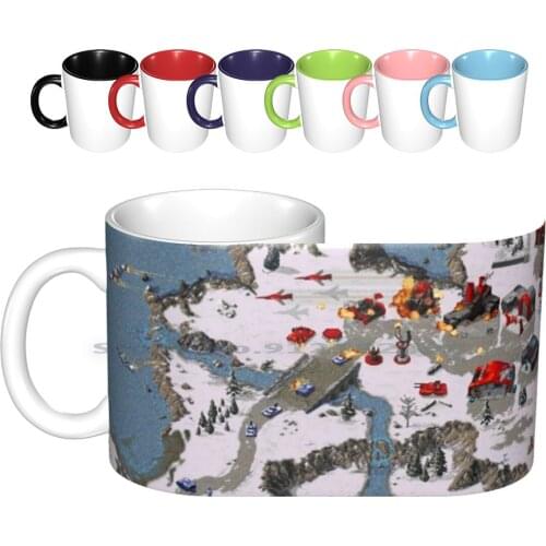 Red Alert In-Game Ceramic Mugs Coffee Cups Milk Tea Mug Red Alert Command And Conquer Cnc Electronic Arts Video Game Gaming Pc
