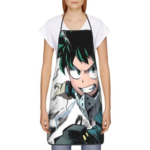 My Hero Kitchen oil resistant wreath Anime Harajuku kitchen apron women Man For Cooking accessories 72*52cm