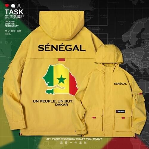 Senegal SEN africa Senegalese men jacket hooded map nation flag mens streetwear long sleeve casual clothing top clothes autumn