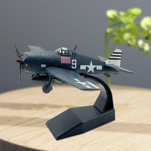 Metal 1:72 F6F Hellcat Fighter Model Aircraft with Stand Collectables Home Office Room Decor