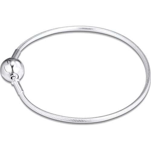 Me Link Snake Chain Bracelets For Jewelry Making Sterling Silver Jewelry For Woman DIY Me Dangles Beads Fashion Silver Bracelets