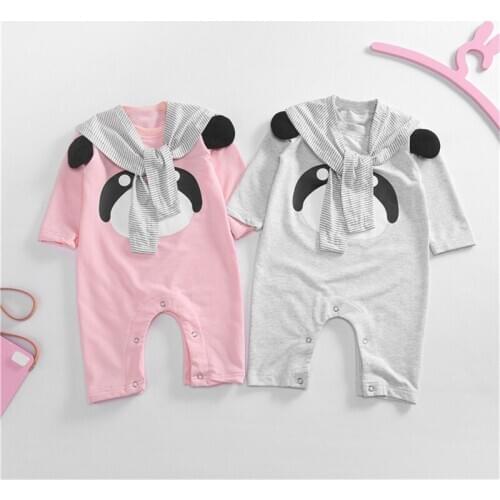 New style Newborn Toddler Baby Boys girls Clothes Baby Rompers Long-sleeved Panda Pattern Infant Jumpsuit climbing kids Clothing