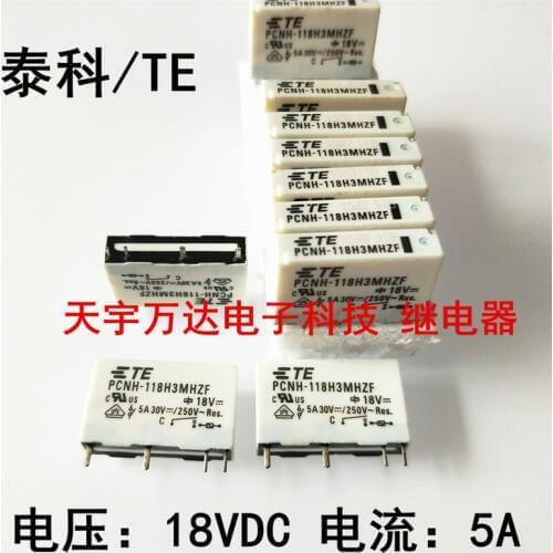 PCNH-118H3MHZF TE 18V 4PIN 5A Relay 18VDC