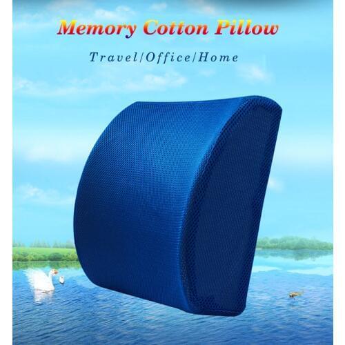 New Memory Cotton Driving Tourism Cushion Office Relaxation Protection Waist Cushion Soft Comfortable Slow Rebound Summer Lumbar