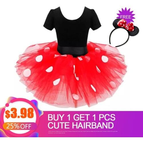 Fancy Baby Girls Mouse Dress for Girl Christening Dresses for Girl Birthday Outfit Dress Up Polka Dot Bow Vestido 2 6 Y