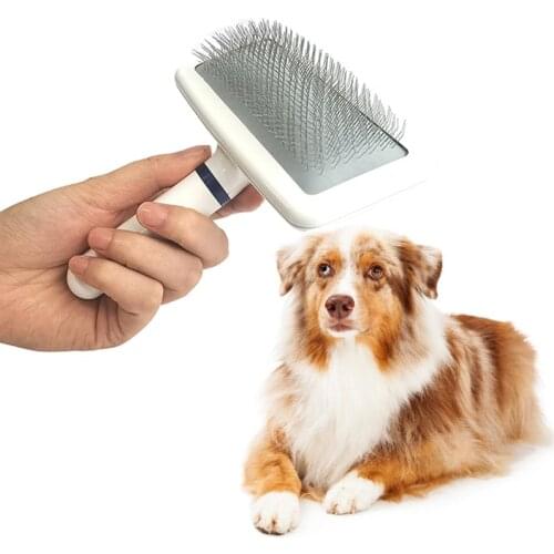 Dog Comb Pet Grooming Comb Cat Puppy Hair Shedding Grooming Trimmer Fur Brush Slicker Tool Dog Cat Supply Flexible Not Hurt Skin