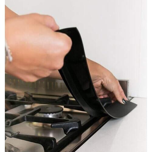 Rubber Heat-resistant Oilproof Stove Counter Gaped Protective Cover Kitchen Gadget Stove Counter Gap Cover Antifouling seal