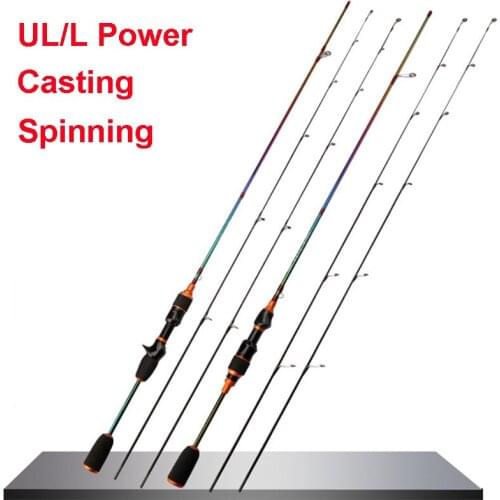1.68-1.98m Fishing Rod UL/L Power Lure Rod Trout Spinning Baitcasting Rods Ultra Light Lure Casting Rod Picker Rod Fishing Tackl