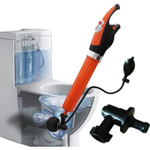 Toilet plunger electric sewer pipe blockage dredge tool one gun pass high pressure gas machine household cleaning tool mx7031432