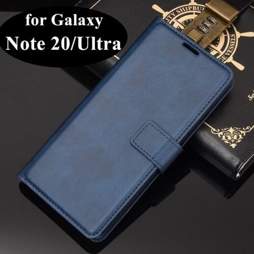 Ultra-thin flip cover phone case for Samsung Galaxy Note 20 Ultra 4G 5G Wallet style leather Case Retro Matte TPU inner