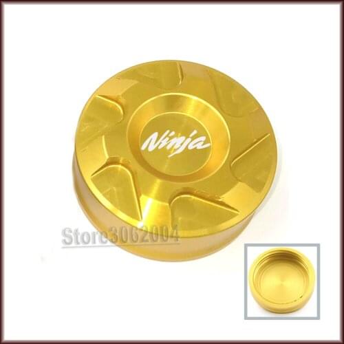 Rear Brake Fluid Reservoir Cover Cap For KAWASAKI NINJA H2/H2R 2015-2017 2016 Motorcycle Accessories CNC Green With Logo