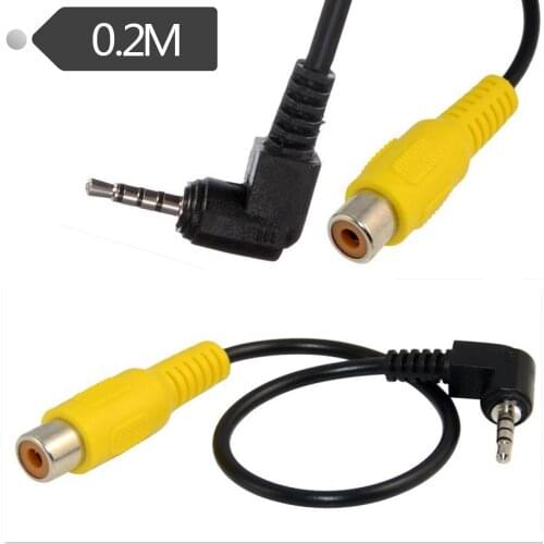 2pcs 2.5mm Stereo Male to RCA Female Adapter Cable for Car DVR Camcorder GPS, etc