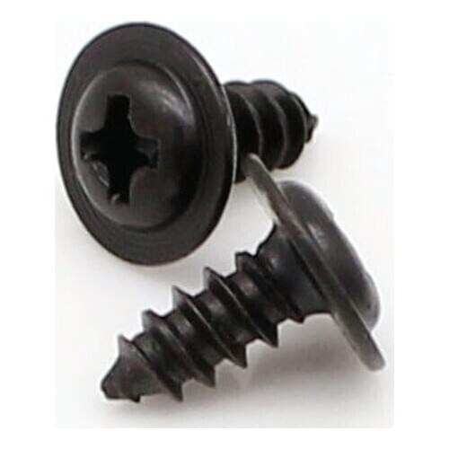 30pcs M4 plated black Phillips round head with pad screws cross pan self-tapping screw pointed tail bolt 8mm-40mm length