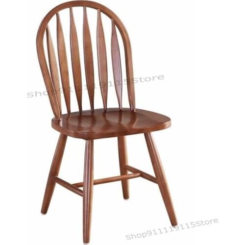 American Country Sword Back Windsor Chair Retro Simple Leisure Hotel Coffee Shop Chair Solid Wood Chair Back Chair