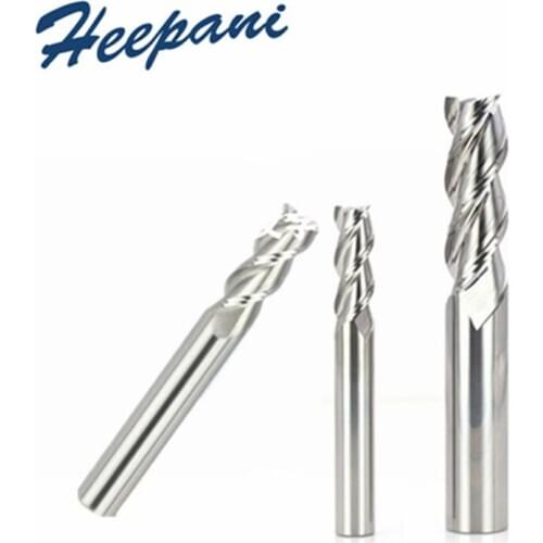 Free shipping HRC55 3 Flutes aluminum processing milling cutter tungsten steel R round nose end mills cnc grooving milling tool