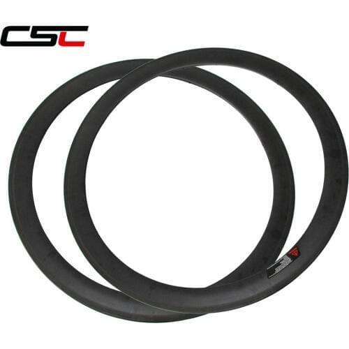 CSC 650C Bicycle Carbon Rim 50mm clincher Type 20.5mm Width Basalt Carbon Wheels Hand Build 20/24H Rims Customized