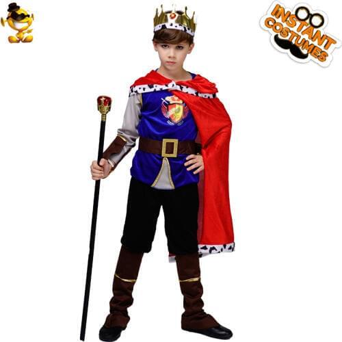 DSPLAY New Style Kids Handsome Costume Deluxe King Prince temperament Halloween Party Fancy Cosplay Suit