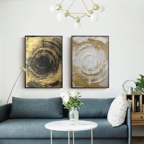 Frameless Simple Abstract Painting Black and White Texture Annual Rings Tree Age Living Room Oil Painting Restaurant Decoration