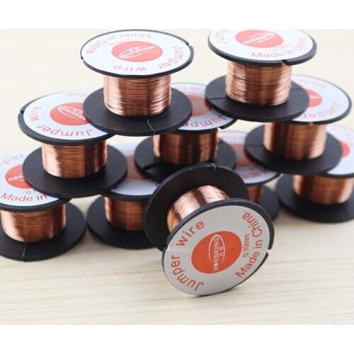 5PC copper Soldering Wire 0.1mm PCB Link Jumper Wire Maintenance Jump Line for Mobile Phone Computer PCB Welding Repair