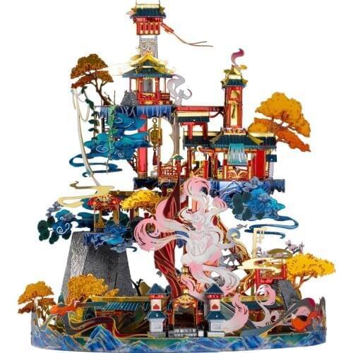 Art 3D Metal Puzzle Fairy Fox House model kits DIY 3D Laser Cut Assemble Jigsaw Toys Desktop decoration GIFT For Audit Children