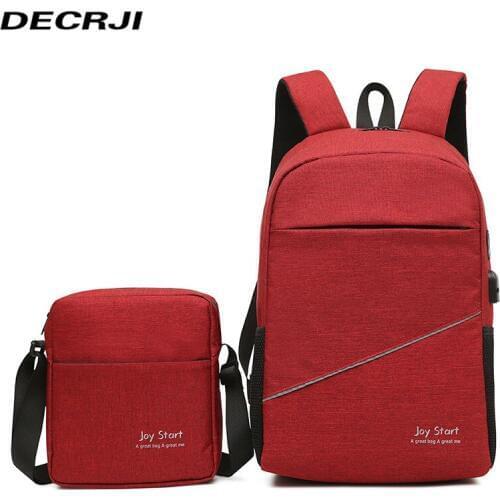 DECRJI 2020 Nylon Backpack Men Large Capacity Composite Backpack High Quality Unisex School Bag Travel Backpacks Escolar Mochila