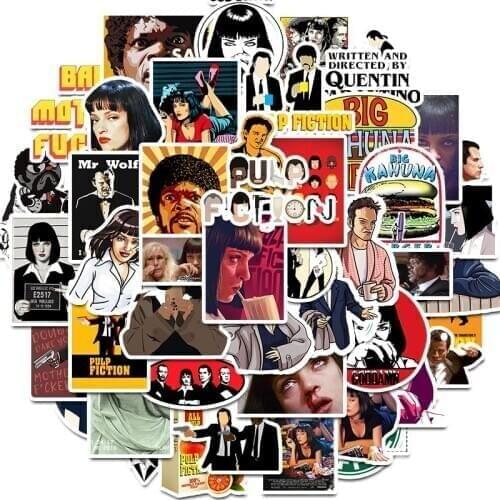 10/30/50pcs/pack Classic Movie Pulp Fiction Stickers For Notebook Motorcycle Skateboard Computer Mobile Phone Cartoon Toy Trunk