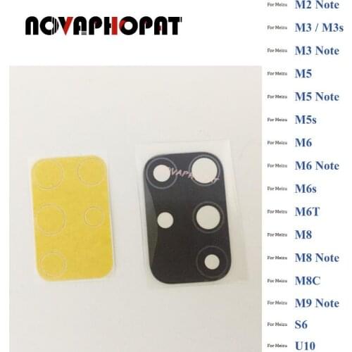 Novaphopat 1Pc S6 Real Camera Glass For Meizu M6S Back Rear Camera Glass Lens Sticker + Tracking