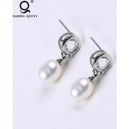Wholesale Latest Design Women Jewelry Gift Freshwater Pearl Silver Earring