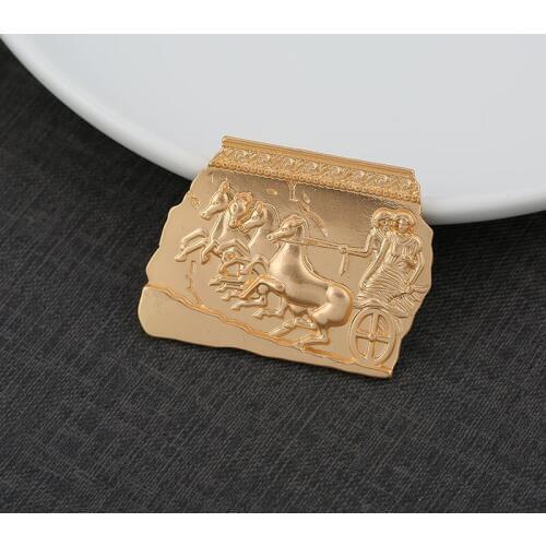 New fashion ladies cardigan art sculpture art gods travel matte gold coat brooch female temperament