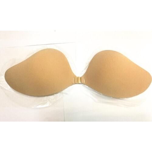 New Mango Shape Self Adhesive Strapless bra Bandage Blackless Sticky Silicone Push Up bras