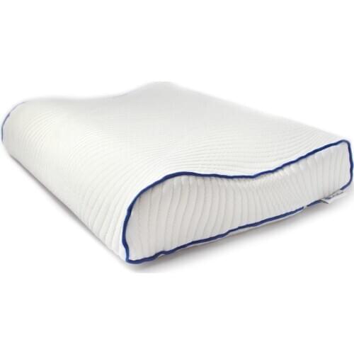 Rahatsan Stripe Blue Neck Padded Orthopedic Visco Pillow