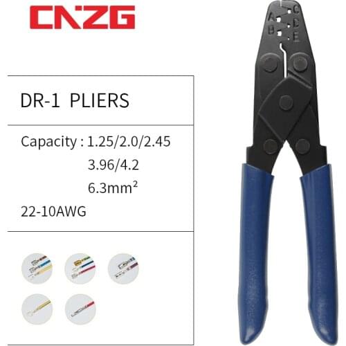 Crimper Plier Tool Automotive Crimp Wire for Molex Style DELPHI AMP TYCO Terminals Open Barrel 22-10AWG 1.25/2.0/2.45 mm2 DR-1