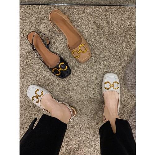 Square toe sandals womens shoes summer 2021 new fashion retro thick heel non-slip Roman shoes