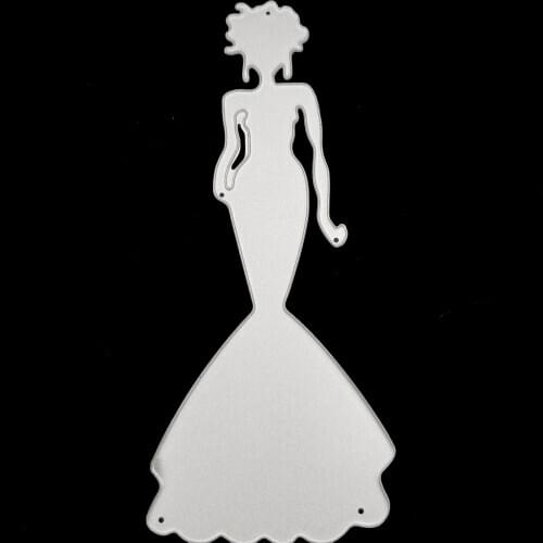Metal lady paper die cutting dies for Scrapbooking/DIY Easter wedding Halloween Easter card