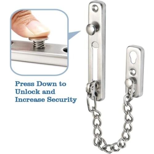 Anti-Theft Door Chain Lock Home Security Guard Bolt Latch Stainless Steel Durable Anti-theft Chain Hardware Accessories