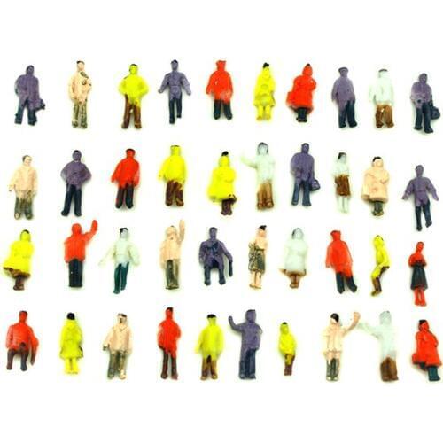 500PCS 1:150 scale Architectural scale model train layout street passengers painted figures for landscape models making