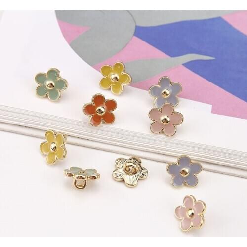10pcs New Design Fashion Girl Cute Flowers Pendant After Hanging Earrings For Woman Hair Accessories Hair Rope Jewelry Making