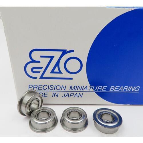 10pcs JAPAN EZO high precision flanged bearing F684ZZ 4*9*4mm LF-940ZZ F685ZZ 5*11*5mm LF-1150ZZ F686ZZ 6*13*5 mm RF-1360ZZ