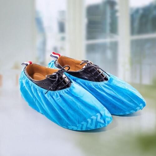 100 Pcs Non-woven Disposable Shoe Covers Non-slip Printing Dustproof Shoecover for Home Lab Workplace