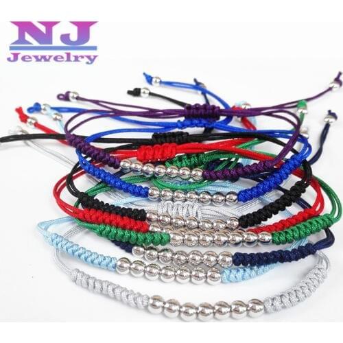 2015 Colorful Summer Design Wholesale Top Quality Braided Bracelets,Silver Plated Copper Beads Handmade Macrame Bracelet,Gift