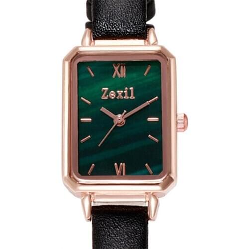 2020 New Watch Light Luxury European Style Female Watch Retro Net Red Small Green Watch Malachite Green Disc Watch Same Style
